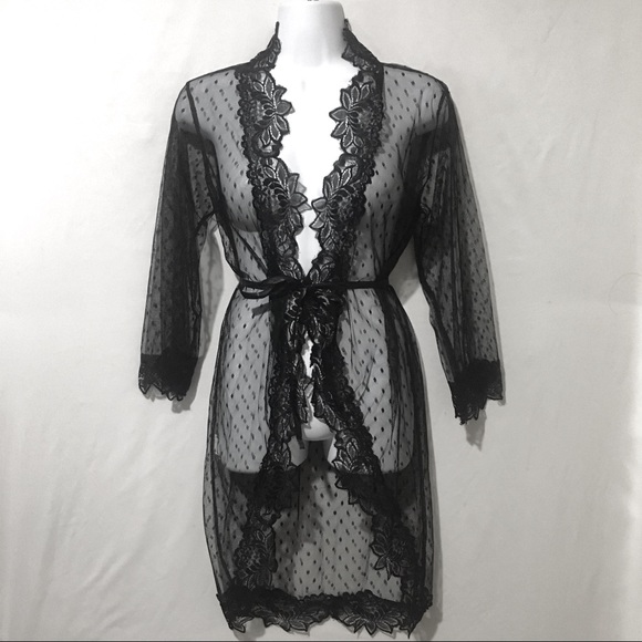 2019 SUPER SEXY LACE LINGERIE BELT NIGHTWEAR ROBE - Picture 6 of 8